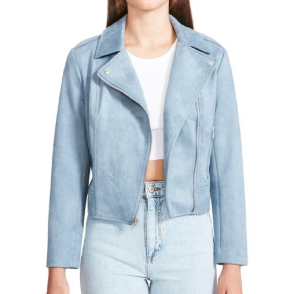 BB Dakota Steve Madden Faux Suede Moto Jacket